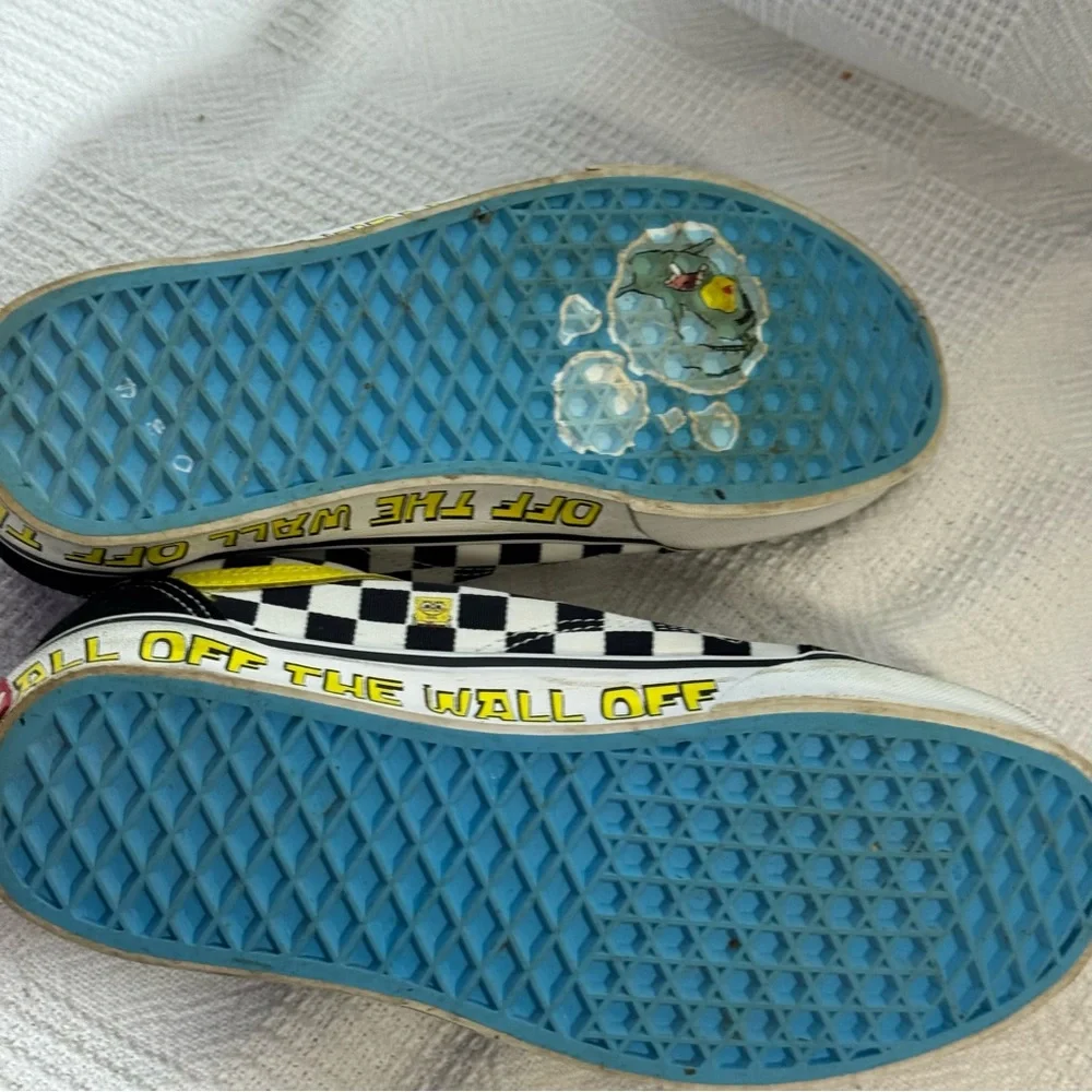 Vans SpongeBob Squarepants Old Skool Sneakers Iconic Checkerboard ‎ 7M 8.5W